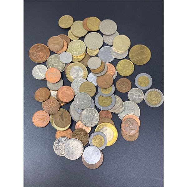 Lot of assorted world coins approx. 75