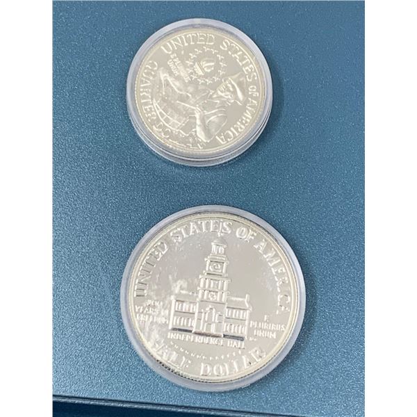 USA 1776-1979 Cased Liberty JFK Half Dollar and Quarter