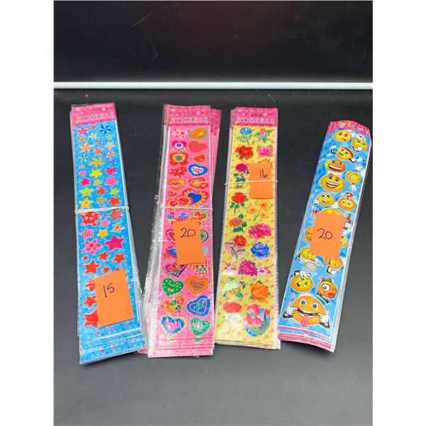 Assorted NEW Stickers - Lot of 80 packs