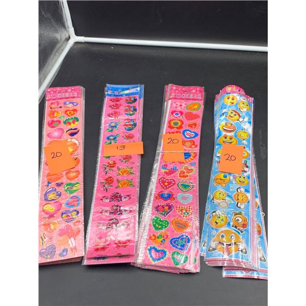 Assorted NEW Stickers - Lot of 80 packs