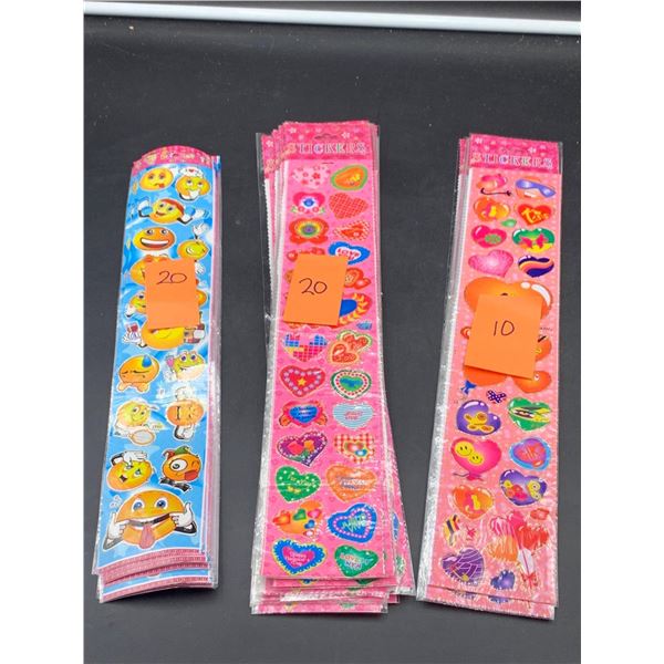 Assorted NEW Stickers - Lot of 50 packs