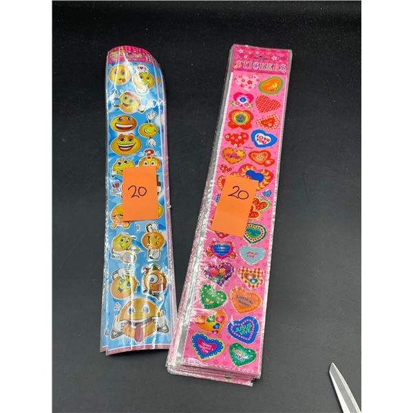 Assorted NEW Stickers - Lot of 40 packs