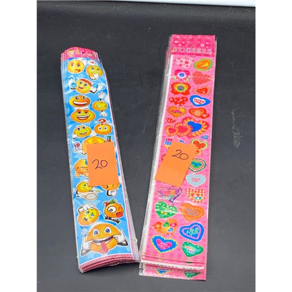 Assorted NEW Stickers - Lot of 40 packs