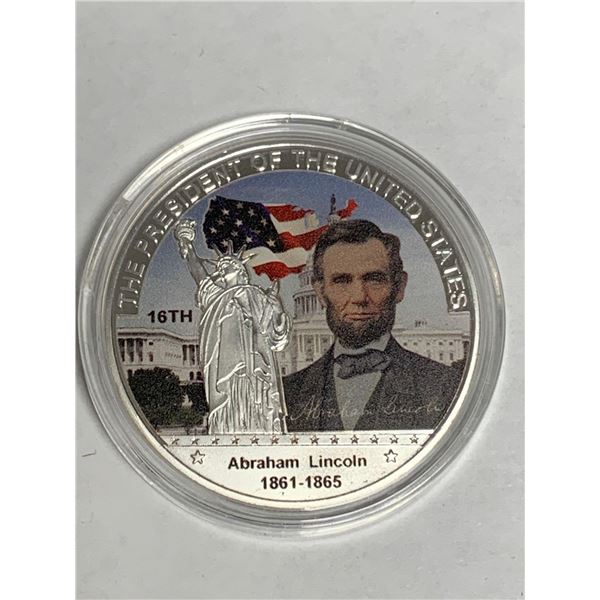 The President of the United Stated NEW CASED collector Coin - Abraham Lincoln 1861-1865