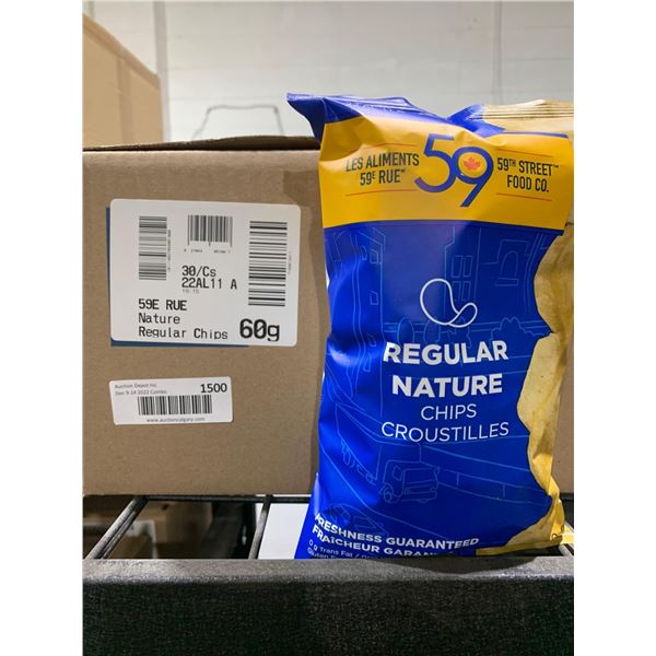 CASE LOT 59th Street Food Co. Regular Chips 30 x 60g