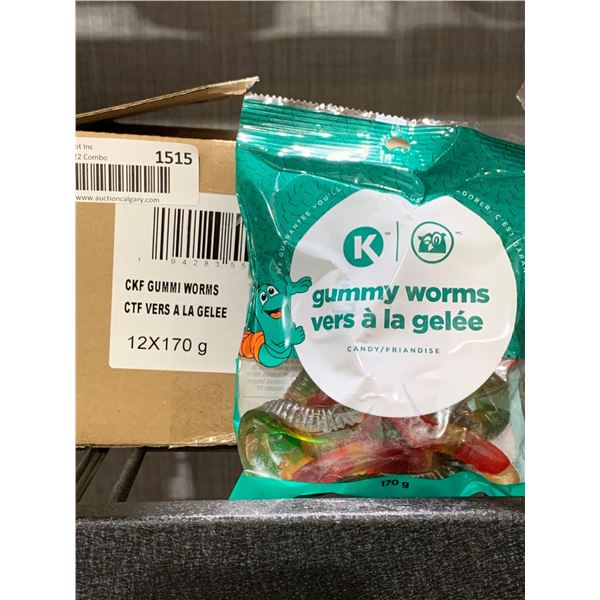 CASE LOT Circle K Gummy Worms 12 x 170g