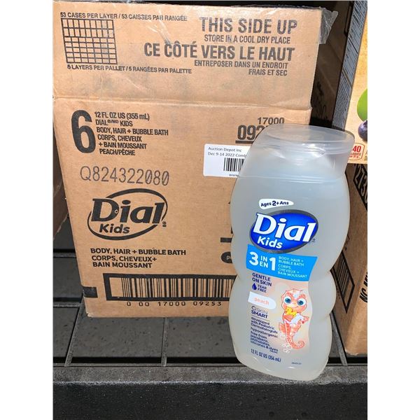 CASE LOT Dial Kids 3 in 1 Peach 6x 354ml