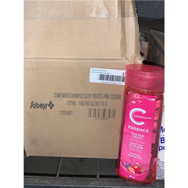 CASE LOT Compliments Shampoo Color Treated Pink 12x300ml