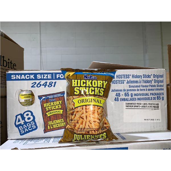 CASE LOT Hickory Sticks 48 bags x 65g