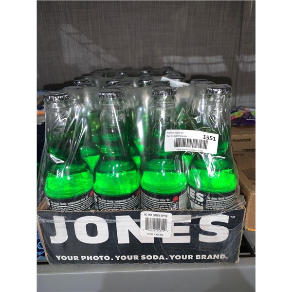 CASE LOT Jones Soda Green Apple 12 x 355ml