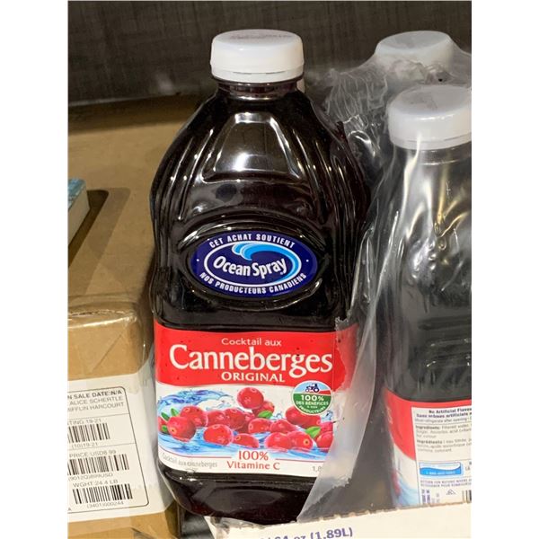 CASE LOT Ocean Spray Cranberry Cocktail 8 x 1.89L
