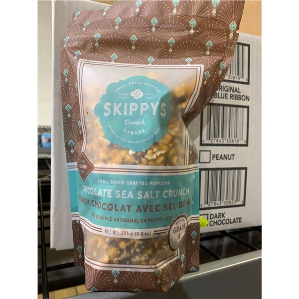 CASE LOT Skippys Chocolate sea salt crunch Popcorn 18 x 225g