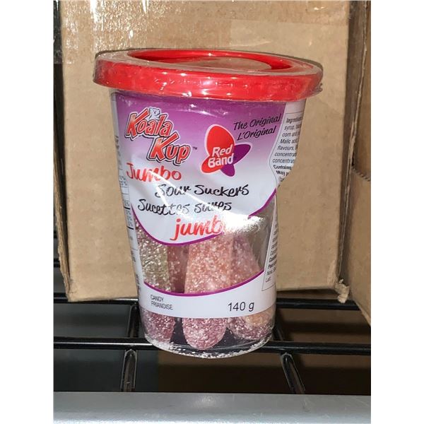 CASE LOT Koala Kups Jumbo Sour Suckers 12 x 140g
