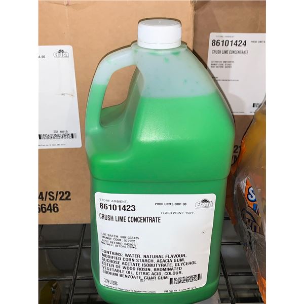 CASE LOT Crush lime Concentrate 4 x 3.79L