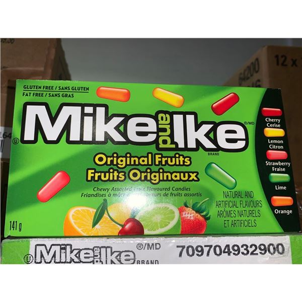 CASE LOT Mike + Ike Original Fruit Candy 12 x 141g