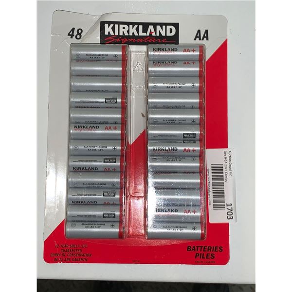 CASE LOT - Kirkland AA+ Batteries 48 Count