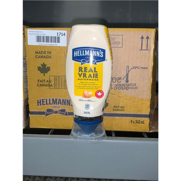 CASE LOT - Hellman's Real Mayonnaise 8x340ml
