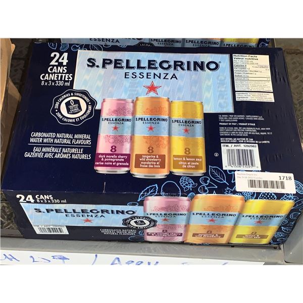 CASE LOT -  S. Pellegrino Essenza Flavored Carbonated Water - Assd Flavors 24x330ml