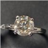 Image 3 : 14K White Gold Diamond (2.01Ct,Si2,Yellowish Green) Ring (~Size 6) (~weight 2.5g), Made in Canada, A