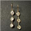 Image 2 : 14K Yellow Gold White Moissanite(2.7ct) Earrings (~weight 0.94g), Appraised Retail $1870