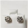 Image 1 : 14K White Gold Natural  Diamond(1.55ct) I1-3 Gh Earrings (~weight 0.95g), Made in Canada, Appraised 