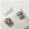 Image 4 : 14K White Gold Natural  Diamond(1.55ct) I1-3 Gh Earrings (~weight 0.95g), Made in Canada, Appraised 