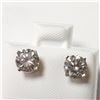 Image 5 : 14K White Gold Natural  Diamond(1.55ct) I1-3 Gh Earrings (~weight 0.95g), Made in Canada, Appraised 