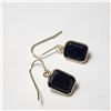 Image 1 : 14K Yellow Gold Sapphire(4.3ct) Earrings (~weight 1.13g), Appraised Retail $1000