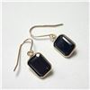 Image 2 : 14K Yellow Gold Sapphire(4.3ct) Earrings (~weight 1.13g), Appraised Retail $1000