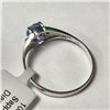 Image 4 : 10K White Gold Ceylon Sapphire(0.9ct) Diamond(0.04ct) Ring (~Size 7) (~weight 1.51g), Made in Canada