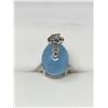 Image 1 : Natural Aquamarine 5,43 Carat Snake .925 Silver Ring