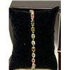 Image 1 : Ladies Tennis Bracelet with 8.20 Carat Multi Color Tourmaline Gemstones with certificate value $1300