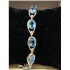 Image 1 : Natural Topaz & Sapphire Multi Stone 8.42 Carat Tennis Bracelet with certificate value $1300.00