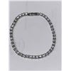 Image 2 : Ladies 9.65 Carat Natural Aquamarine Tennis Bracelet with certificate value $1600.00
