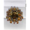 Image 1 : Natural citrine & Sapphire 13.04 Carat Multi Stone Cluster Ring with certificate value $2200.00