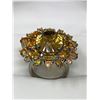 Image 3 : Natural citrine & Sapphire 13.04 Carat Multi Stone Cluster Ring with certificate value $2200.00