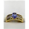 Image 1 : Natural Sapphire 2.02 Carat Oval Cut Tanzanite Solitaire Ring with certificate value $1200.00
