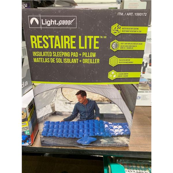 Light Speed Restaire Lite Insulated Sleeping Pad & Pillow