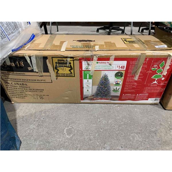 Holiday Time 6ft pre-lit 315 LED edgewood spruce Quick Set & perfect Shape Tree
