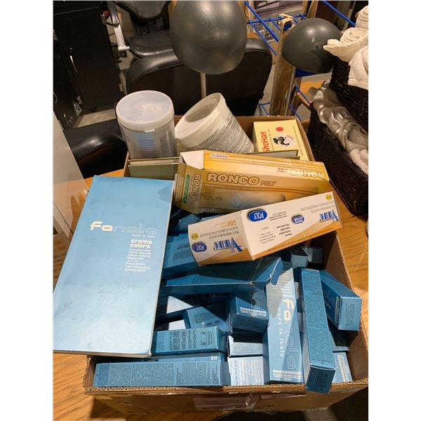 Lot of assorted Hair dye and assorted salon products