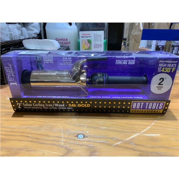Hot Tools pro 2" salon curling iron / 24k gold