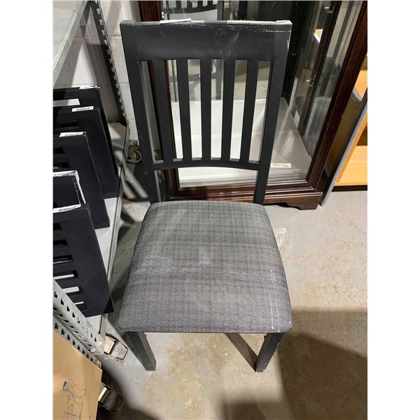 Gray Upholstered Folding Chair