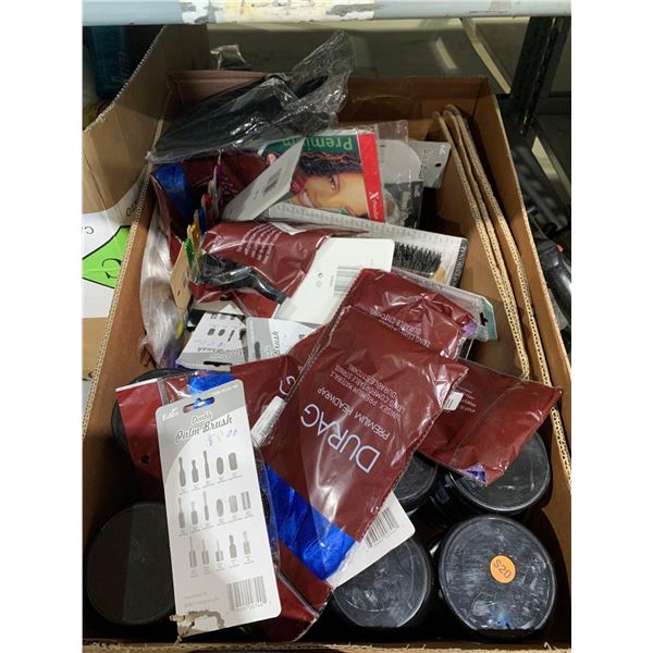 Box Lot of New Assorted Salon Supplies