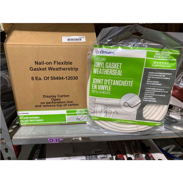 Climaloc Nail On Flexible Gasket Weatherstrip 8x16.4'L