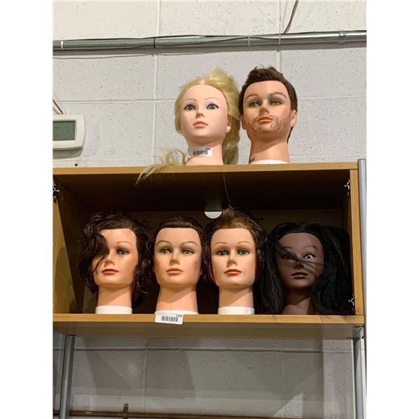 Lot of 6 Practice Salon Mannequin heads