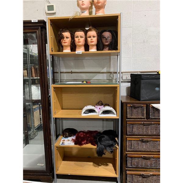 Wooden & Metal Storage Shelf - 33W/15D/81"T