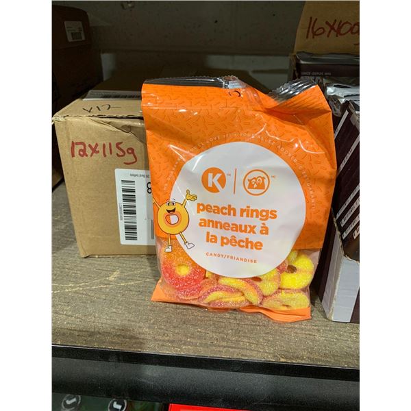 Circle K Peach Rings Gummie Candies 12x115g