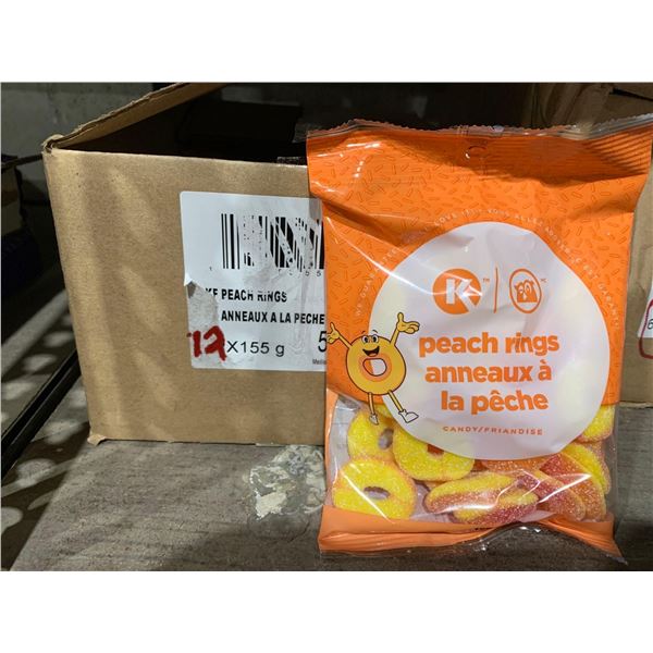 Circle K Peach Ring Gummy Candies 12x155g