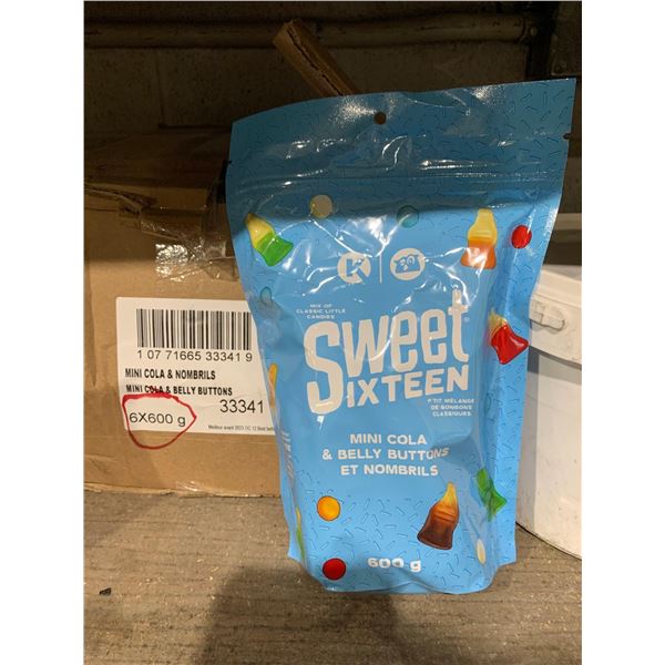 Sweet Sixteen Mini Cola & Belly Button Gummies - 6x600g