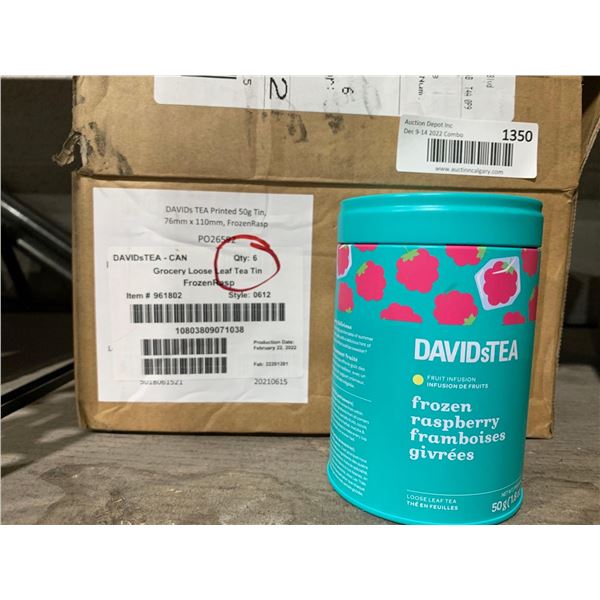 David's Loose Leaf Tea Frozen Raspberry. 6x50g